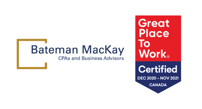 Great Plance to work Dec 2020-2021 and Bateman MacKay logo