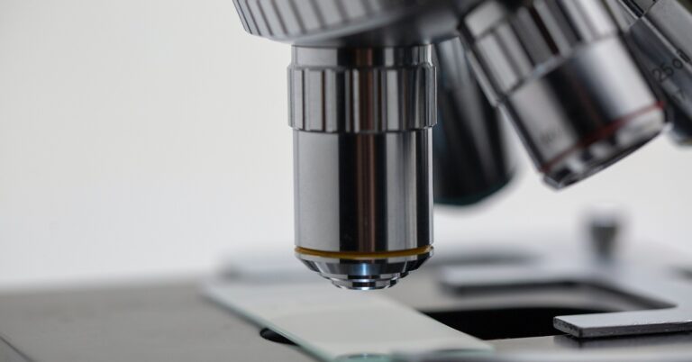 a closeup of a microscope