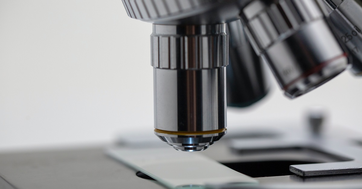 a closeup of a microscope
