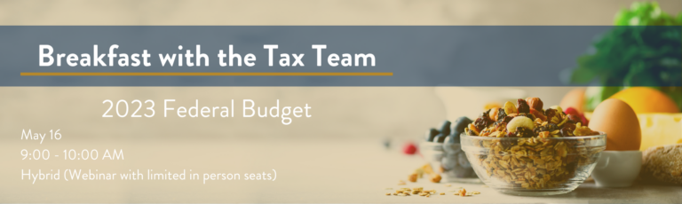 Breakfast with the Tax Team event banner