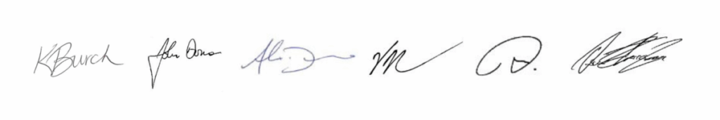 six partner signatures