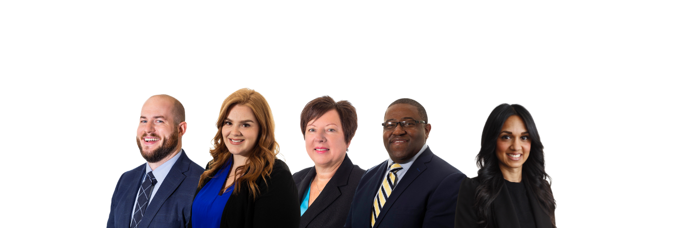 Group headshot with well dressed professionals
